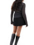 Фото #3 товара Weekday wrap mini skirt in black