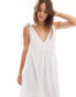 Esmee maxi summer dress in textured white