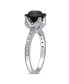 ფოტო #3 პროდუქტის Black and White Diamond (2 ct. t.w.) Engagement Ring in 14k White Gold