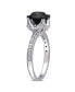 Фото #3 товара Black and White Diamond (2 ct. t.w.) Engagement Ring in 14k White Gold