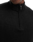 Brave Soul half zip jumper in black