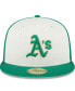Фото #4 товара Men's White, Green Oakland Athletics 2024 St. Patrick's Day 59FIFTY Fitted Hat
