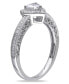 ფოტო #2 პროდუქტის Certified Diamond (1/2 ct. t.w.) Heart-Shape Halo Engagement Ring in 14k White Gold