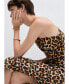 Фото #3 товара Women's Asymmetrical Animal Print Dress