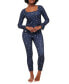 Audra Women's Pajama Long Sleeve Top & Legging Set