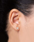 ფოტო #1 პროდუქტის Diamond Miracle Plate Flower Cluster Stud Earrings (1/4 ct. t.w.) in Sterling Silver