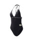 Women's Black Green Bay Packers Full Count One-Piece Swimsuit