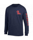 ფოტო #3 პროდუქტის Men's Navy Ole Miss Rebels Team Stack Long Sleeve T-shirt