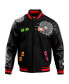 Men's Black Looney Tunes Taz Dracula Varsity Full-Snap Jacket