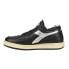 Diadora Mi Basket Row Cut New Moon Lace Up Mens Black Sneakers Casual Shoes 177