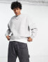 Weekday oversized sweatshirt in grey melange grau, XL - 117 CM - фото #1