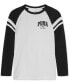 Big Boys Squad Raglan Sleeve Taped Long-Sleeve T-Shirt