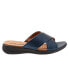 Фото #1 товара Softwalk Tillman S1502-400 Womens Blue Narrow Leather Slides Sandals Shoes 7