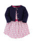 ფოტო #1 პროდუქტის Baby Girls Organic Cotton Dress and Cardigan 2pc Set, Trellis