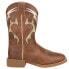 Фото #1 товара Ботинки Justin Boots Stampede Tooled-Inlay Embroidered Soft Toe Work для мужчин в коричневом цвете