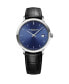 ფოტო #1 პროდუქტის Men's Swiss Toccata Black Leather Strap Watch 39mm