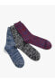 3'lü Soket Çorap Seti Desenli
