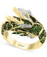 ფოტო #1 პროდუქტის EFFY® Tsavorite (3/4 ct. t.w.) & Diamond (1/5 ct. t.w.) Dragon Statement Ring in 14k Gold