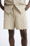 Frayed jacquard bermuda shorts