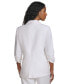 Фото #2 товара Women's Linen-Blend Single-Button Blazer