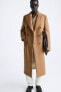 Фото #7 товара Длинное пальто из смесовой шерсти ZARA