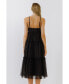 Фото #3 товара Women's Tulle Contrast Midi Dress