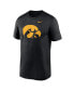 Фото #2 товара Men's Black Iowa Hawkeyes Primetime Legend Logo T-Shirt