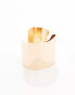 Фото #2 товара ASOS DESIGN Curve cuff bracelet with folded detail in gold tone