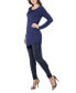 ფოტო #3 პროდუქტის Women's Long Sleeve Knee Length Tunic Top