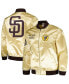 Фото #1 товара Men's Gold San Diego Padres OG 2.0 Lightweight Satin Full-Zip Jacket