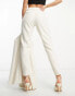 Фото #2 товара Vila tailored tapered trouser co-ord in cream