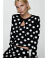 Women's Polka-Dot Knitted Cardigan Sweater