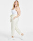 Фото #2 товара Trendy Plus Size Belted High-Rise Ankle Pants, Created for Macy's