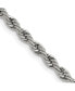 ფოტო #2 პროდუქტის Stainless Steel Polished 4mm Rope Chain Necklace