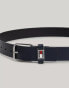 Tommy Jeans Leather Plaque Belt in Blue Синий, 105 см - фото #3