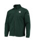 Фото #3 товара Men's Green Michigan State Spartans Flanker III Fleece Team Full-Zip Jacket