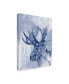 Фото #2 товара Jennifer Goldberger Indigo Moose Canvas Art - 20" x 25"