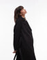 Фото #2 товара Mango tie waist wool coat in black