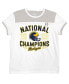 Фото #1 товара Women's White Michigan Wolverines College Football Playoff 2023 National Champions Colorblock T-shirt