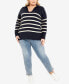 Фото #4 товара Plus Size Mara Wide Collar Sweater