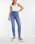 Noisy May Callie high waisted skinny jeans in light blue