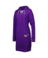 Фото #1 товара Women's Purple LSU Tigers Quick Pass Lace-Up V-Neck Hoodie Dress