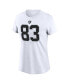 Фото #3 товара Women's Darren Waller White Las Vegas Raiders Player Name Number T-shirt