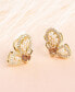 ფოტო #3 პროდუქტის Gold-Tone Crystal & Imitation Pearl Butterfly Stud Earrings