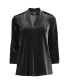 Women's Plus Size 3/4 Sleeve Velvet Top