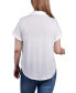 ფოტო #5 პროდუქტის Short Sleeve Eyelet/Jersey Blouse