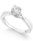 Фото #1 товара Кольцо Macy's Diamond Solitaire in 14k White Gold