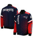 Фото #1 товара Men's Navy New England Patriots Extreme Redzone Full-Snap Varsity Jacket