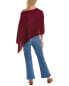 Фото #2 товара In2 By Incashmere Ribbed Cashmere Poncho Women's Red
