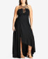 Фото #1 товара Платье женское City Chic Trendy Plus Size Strappy Halter Maxi Dress.
